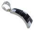Sterling Silver Mother Of Pearl Black Jade Jewelry Pendant RS42803